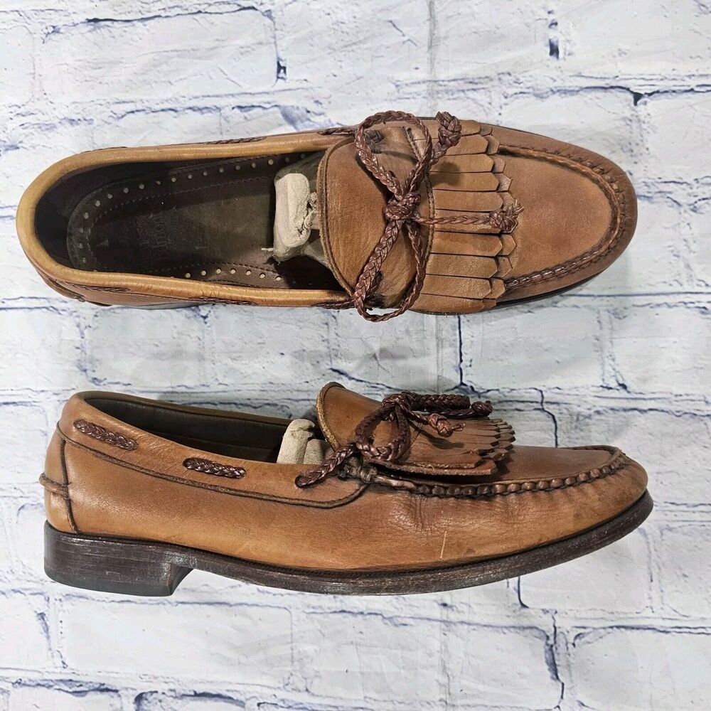 Allen Edmonds MENS SIZE 10.5 Everson Dress Shoes Kiltie Tassel Slip On Loafers